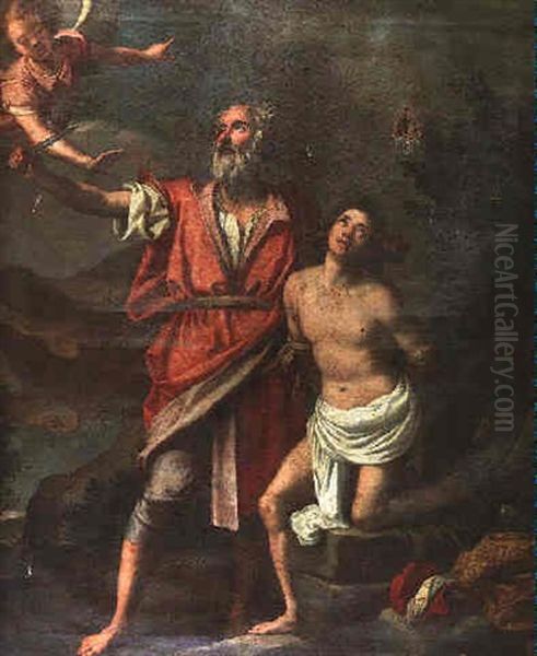 The Sacrifice Of Isaac Oil Painting by Jacopo (da Empoli) Chimenti