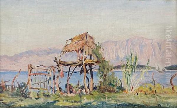 Greek Landscape Oil Painting by Nikolaos Chimonas