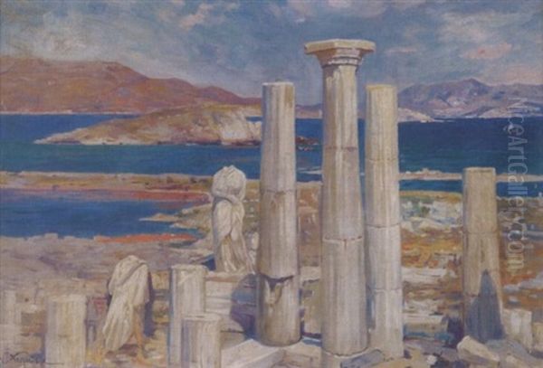 View Of Delos Oil Painting by Nikolaos Chimonas