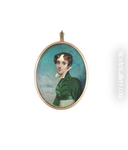 Portrait Miniature Of Maria Graham Oil Painting by George Chinnery