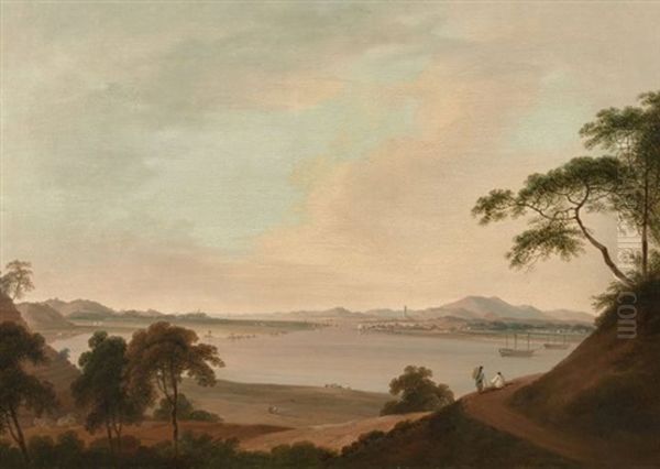 Vue De Canton Au Debut Du Xixe Siecle, Chine Oil Painting by George Chinnery