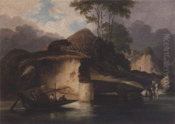 At The River's Edge, India by George Chinnery