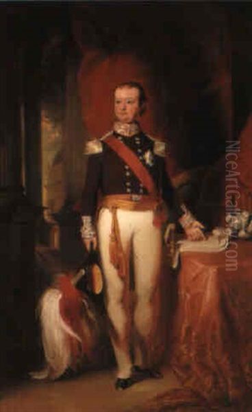 Portrait Of Sir Charles Metcalfe 1st Baron Metcalfe Oil Painting by George Chinnery