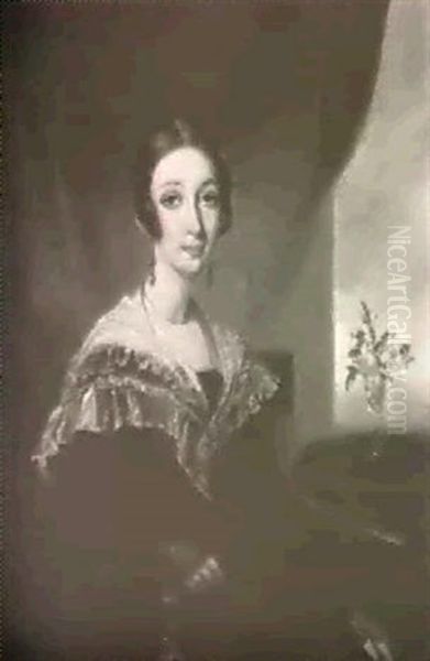 Portrait Of A Lady, Seated Oil Painting by George Chinnery