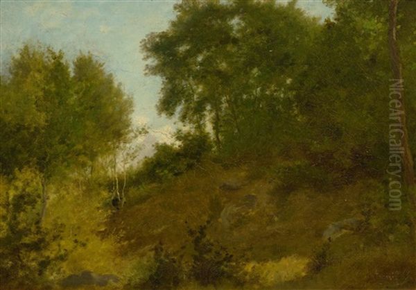 Forest Landscape Oil Painting by Antoine Chintreuil