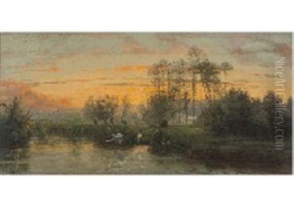 Crepuscule Oil Painting by Antoine Chintreuil