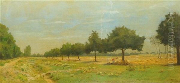 Summer Landscape With A Field Oil Painting by Antoine Chintreuil