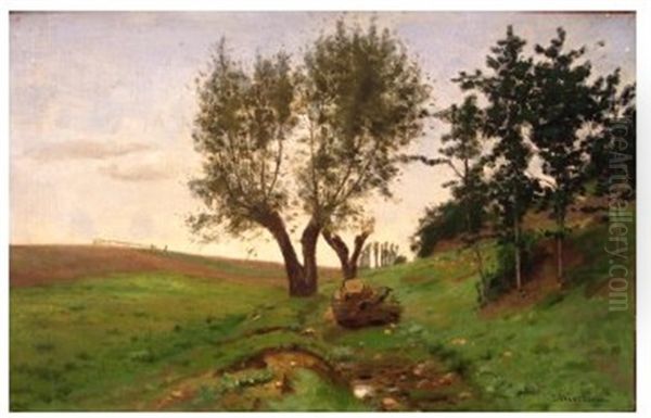 Chemin A La Lisiere Du Bois Oil Painting by Antoine Chintreuil