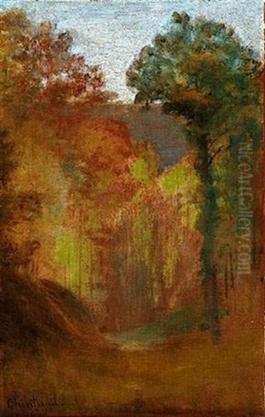 Le Chemin Creux Oil Painting by Antoine Chintreuil