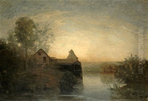 Le Moulin Oil Painting by Antoine Chintreuil