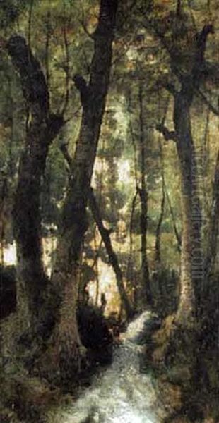 Woodland Path Oil Painting by Antoine Chintreuil