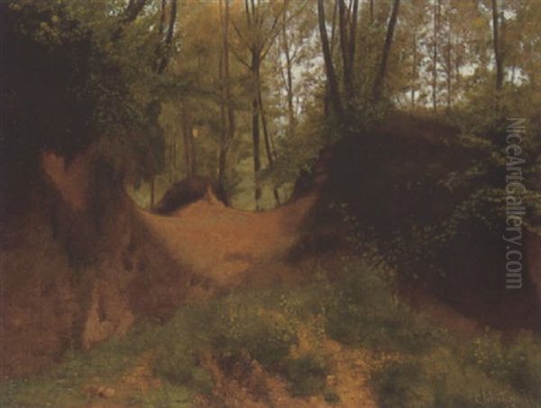 Foret De Fontainebleau Oil Painting by Antoine Chintreuil