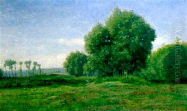 Wooded Landscape Oil Painting by Antoine Chintreuil