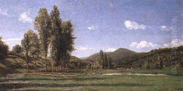 Paysage Pres De Septeuil Oil Painting by Antoine Chintreuil