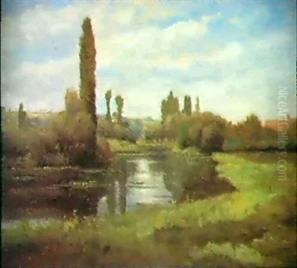 Paysage Pres De Septeuil Oil Painting by Antoine Chintreuil