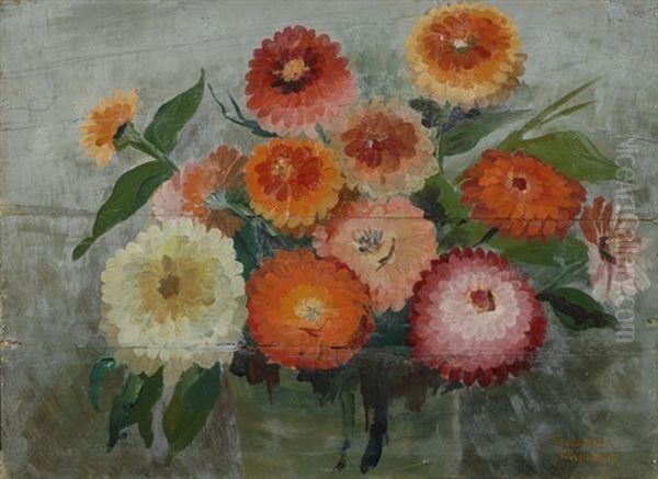 Fiori Oil Painting by Enrichetta Chiostri