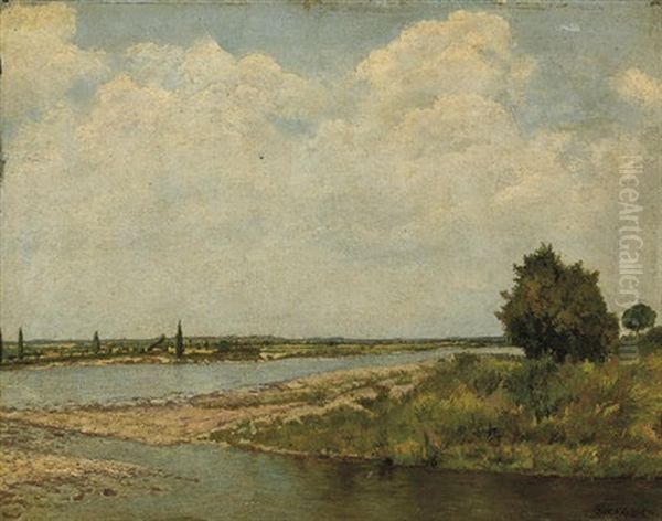 River View Oil Painting by Demetre Chiparus