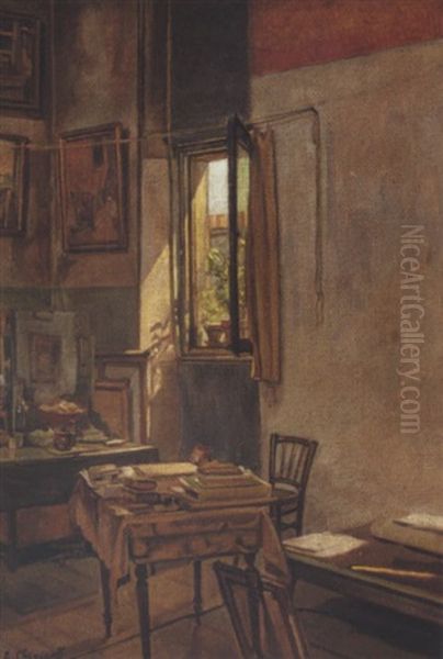 The Artist's Studio Oil Painting by Eugene Chiriaeff