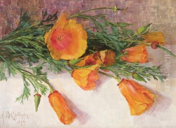 California Poppies Oil Painting by Alice Brown Chittenden