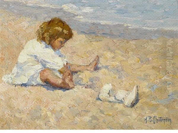 A Day At The Beach Oil Painting by Alice Brown Chittenden