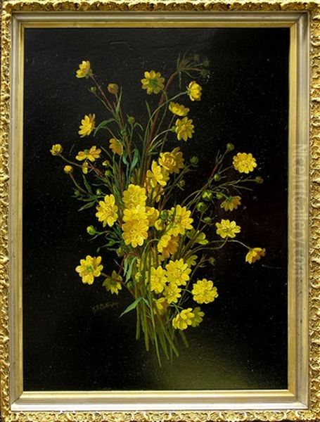 Bouquet Of Yellow Flowers Oil Painting by Alice Brown Chittenden