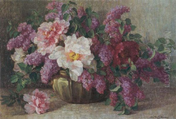 A Floral Still Life Oil Painting by Alice Brown Chittenden