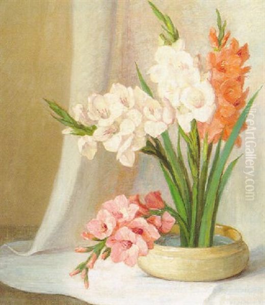 Gladiolas Oil Painting by Alice Brown Chittenden