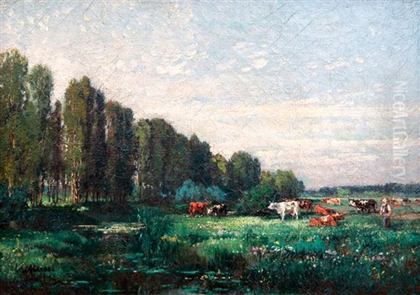 Francouzska Krajina Oil Painting by Anton Chittussi