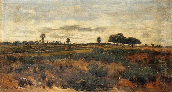 A Landscape Near Velizy Oil Painting by Anton Chittussi