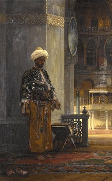 The Prayer Oil Painting by Stanislaus von Chlebowski