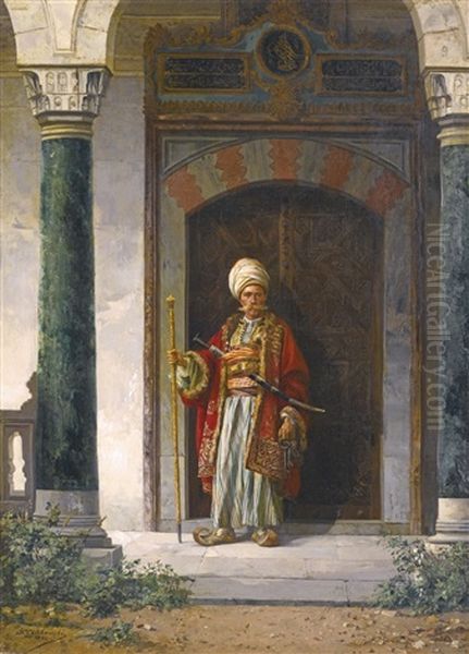 The Palace Guard Oil Painting by Stanislaus von Chlebowski