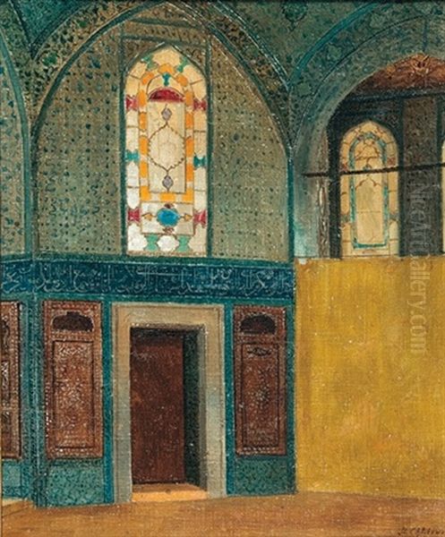 In The Mosque Oil Painting by Stanislaus von Chlebowski