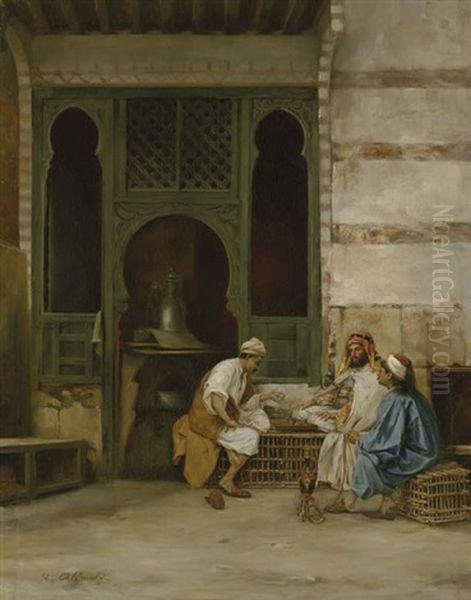 Chess Players, Cairo Oil Painting by Stanislaus von Chlebowski