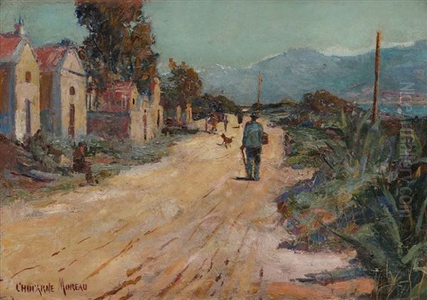 Corse, Chemin Vers Calvi Oil Painting by Paul-Charles Chocarne-Moreau