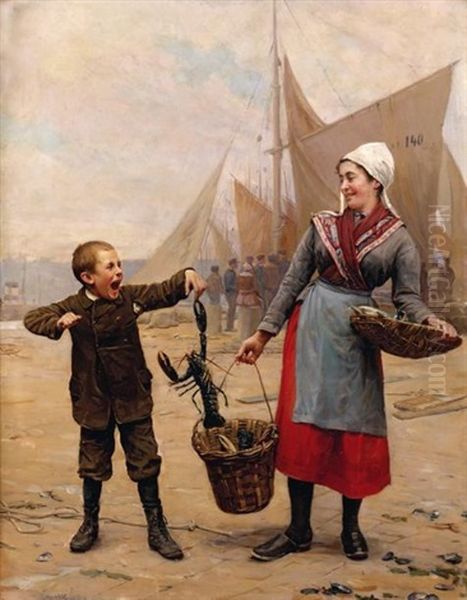 Qui S'y Frotte S'y Pique Oil Painting by Paul-Charles Chocarne-Moreau