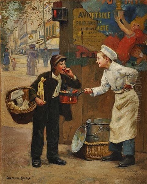 La Fricassee Oil Painting by Paul-Charles Chocarne-Moreau