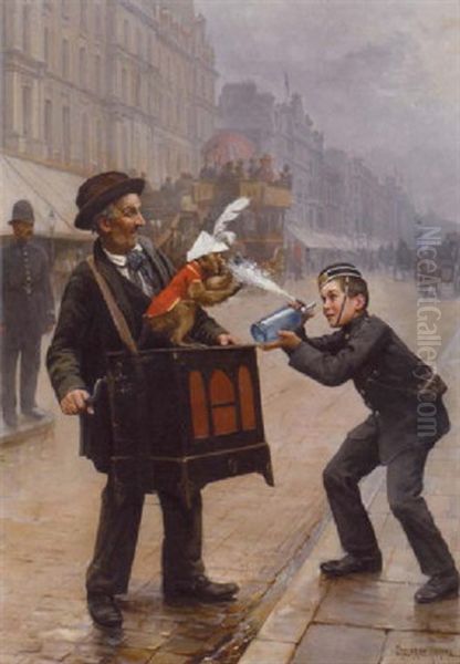 Caught By Surprise Oil Painting by Paul-Charles Chocarne-Moreau