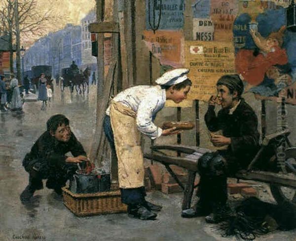 The Little Baker Oil Painting by Paul-Charles Chocarne-Moreau