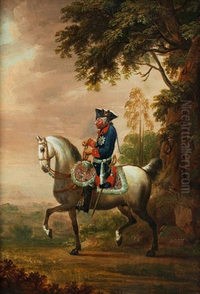 Reiterbildnis Friedrich Des Grossen Oil Painting by Daniel Nikolaus Chodowiecki