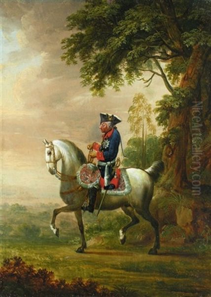 Reiterbildnis Friedrich Des Grossen Oil Painting by Daniel Nikolaus Chodowiecki