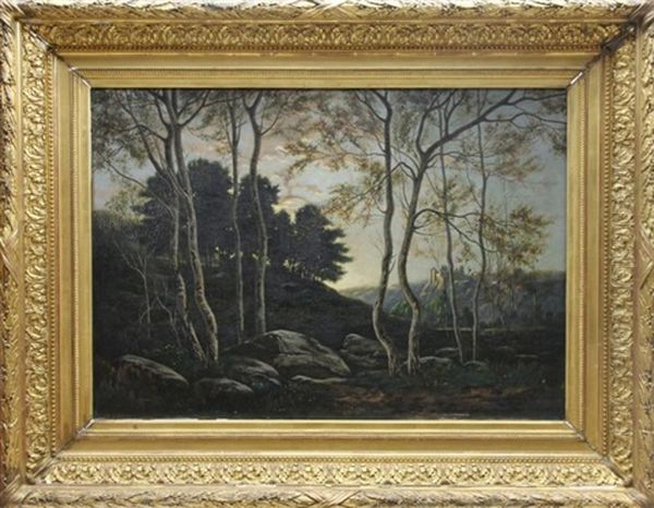 Vue De Chateau A Travers Un Bois Oil Painting by Jean-Felix-Clement Choisnard