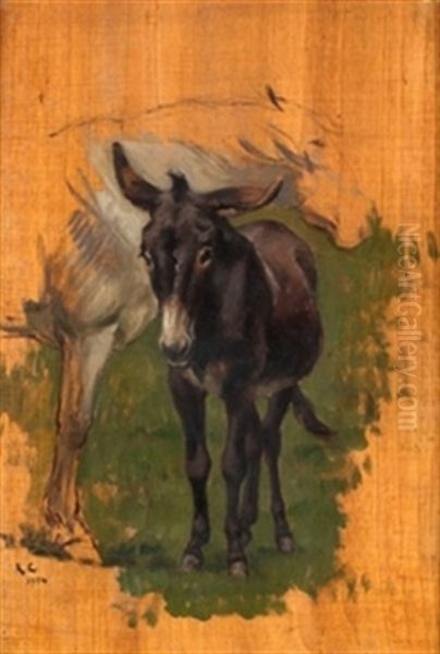 Estudio De Burros Oil Painting by Rene Maxime Choquet