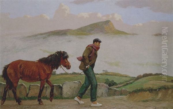 Aledeano Tirando Del Caballo Oil Painting by Rene Maxime Choquet