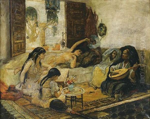 Scene De Harem by Alfred Choubrac