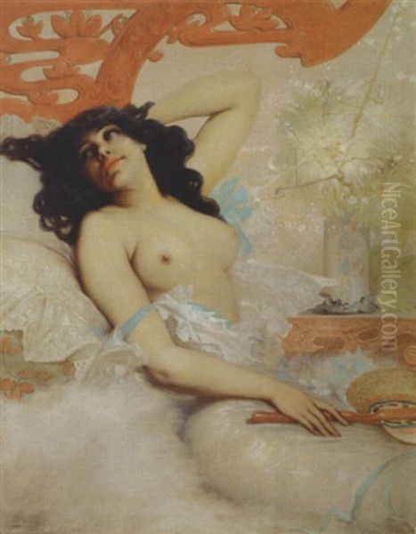 Seduction Oil Painting by Alfred Choubrac