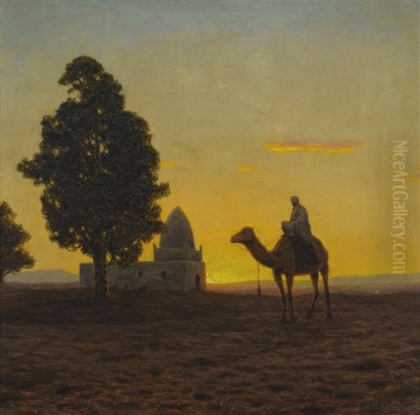 Crepuscule D'afrique Oil Painting by Ivan Fedorovich Choultse