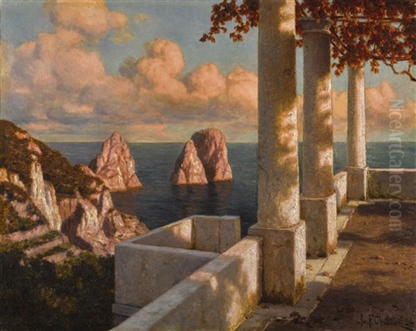 Capri Oil Painting by Ivan Fedorovich Choultse