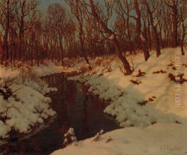 Soir D'hiver Oil Painting by Ivan Fedorovich Choultse