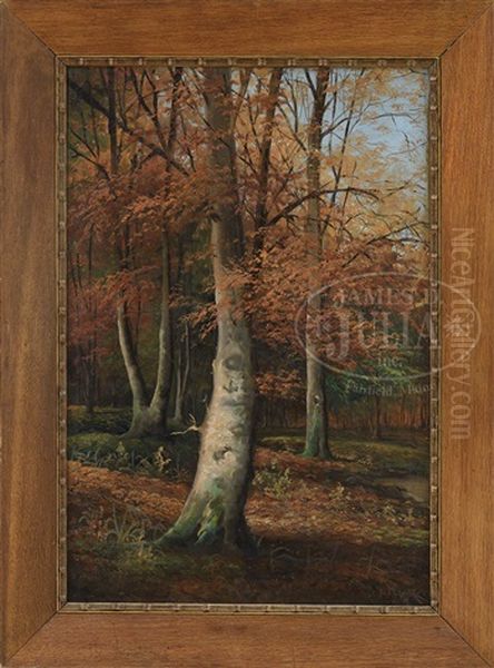 Autumn Woods Oil Painting by Ivan Fedorovich Choultse