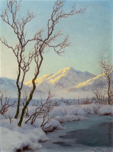 A Winter Morning In The Engadin Oil Painting by Ivan Fedorovich Choultse